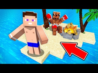 i and lenya spent 24 hours on the island in minecraft that we found
