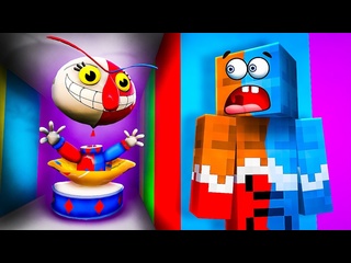 try to disguise yourself and escape from the monster to minecraft