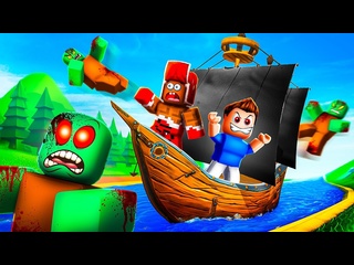 [vladus plays] our boat was stuck in a crowd of zombies, we sailed 1000 km to roblox