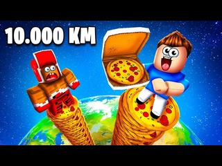 [vladus plays] build the longest pizza pillar and defeat challenge to roblox